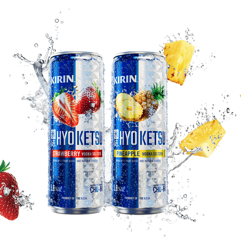 Hyoketsu cans foreground